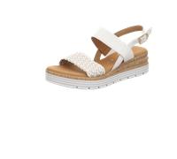 Gabor Damen Riemchensandalen, Frauen Sandalen,Sommersandalen,flach,Sommerschuhe,Freizeitschuhe,offene Schuhe,Weiss/Platino(Gold),38 EU / 5 UK