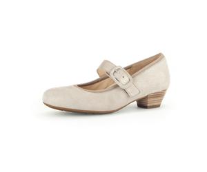 Gabor comfort Gabor Malta Pumps grau metallic H-Weite 66.139.14 für Damen, beige, Größe 40 EU / 6,5 UK