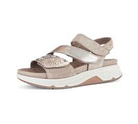 Gabor comfort Gabor RollingSoft Sandale grau Snake metallic 66.882.63 für Damen, gold, Größe 40 ½ EU / 7 UK