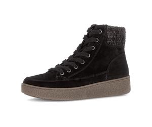 Gabor comfort Gabor Stiefelette schwarz Velour H-Weite 72.835.47 für Damen, schwarz, Größe 42 ½ EU / 8,5 UK