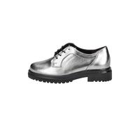 Schnürschuh GABOR COMFORT "Gabor Comfort Halbschuhe Leder", Damen, Gr. 39, silber, Leder, Schuhe (87762744-39) silber
