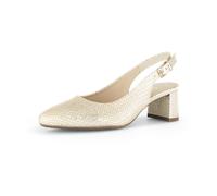 Slingpumps GABOR COMFORT "Gabor Comfort Pumps Leder", Damen, Gr. 39, gold, Leder, Schuhe Slingpumps (96857145-39) gold