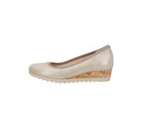 Keilpumps GABOR COMFORT "Gabor Comfort Pumps Leder", Damen, Gr. 43, beige lack, Leder, Schuhe Keilpumps (91122240-43)