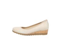 Keilpumps GABOR COMFORT "Gabor Comfort Pumps Leder", Damen, Gr. 38,5, cream, Leder, Schuhe (30423263-38,5) cream