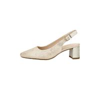 Slingpumps GABOR COMFORT "Gabor Comfort Pumps Leder", Damen, Gr. 39, gold, Leder, Schuhe Slingpumps (96857145-39) gold
