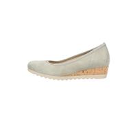Keilpumps GABOR COMFORT "Gabor Comfort Pumps Leder", Damen, Gr. 38,5, grau, Leder, Schuhe (94456169-38,5) grau