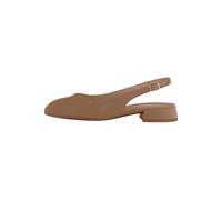Slingpumps GABOR "RHODOS", Damen, Gr. 37, beige (sand), Ziegenveloursleder, unifarben, elegant, Schuhe, Blockabsatz, Businessschuh, verstellbares Riemchen, Weite G (=weit) (53300938-37) sand