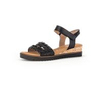 Gabor comfort Sandale schwarz geflochten 62.759.27 für Damen, schwarz, Größe 39 EU / 6 UK