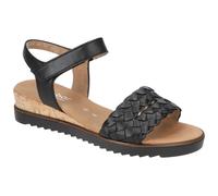 Gabor Damen Keilsandalen, Frauen Sandalen,Leichte Mehrweite (G),Sommerschuhe,Freizeitschuhe,offene Schuhe,schwarz(Kork/schw),39 EU / 6 UK