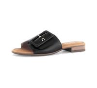 Gabor Damen Pantoletten, Frauen Slipper,Moderate Mehrweite (G),Wedge-Sohle,Schlupfschuhe,schluepfschuhe,Slides,schwarz (Gold),37 EU / 4 UK