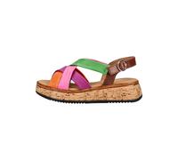 Keilsandalette GABOR COMFORT "Gabor Comfort Sandalen Glattleder", Damen, Gr. 43, multicolor, Glattleder, Schuhe (56040039-43) multicolor