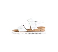 Gabor Damen Keilsandalen, Frauen Sandalen,Moderate Mehrweite (G),wedge-heel,bequem,flach,sommerschuhe,weiss(Kork/offwhi),40 EU / 6.5 UK
