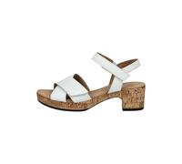 Gabor Damen Sandaletten, Frauen Sandalen,Moderate Mehrweite (G),Strandschuhe,Riemchensandalen,elegant,Weiss (S.Kork),38 EU / 5 UK
