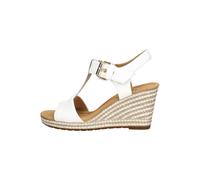 Gabor Damen Sandaletten, Frauen Sandalen,Moderate Mehrweite (G),elegant,Leichter Absatz,Sommerschuhe,Weiss (Jute-Weiss),40 EU / 6.5 UK