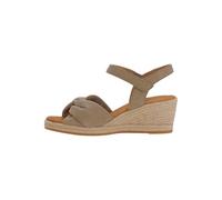 Keilsandalette GABOR COMFORT "Gabor Comfort Sandalen Veloursleder", Damen, Gr. 36, beige, Veloursleder, casual, Schuhe (72829934-36) beige