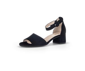 Gabor comfort Sandalette schwarz Velour 62.902.47 für Damen, schwarz, Größe 41 EU / 7,5 UK