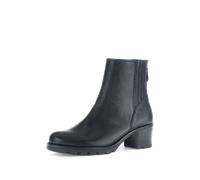 Gabor - Schlupf-, Reißverschlussstiefelette - glatter Boden schwarz - Gr. - 6½ UK