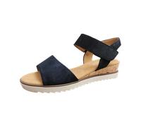 Gabor Damen Keilsandalen – Mehrweite (G), Keilabsatz, dk-blue (Kork/crem) Gr. 38,5 / 5,5 UK