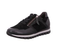 Gabor Damen Low-Top Sneaker Comfort - Komfortable Mehrweite (H) - Schwarz - Gr. 36 EU / 3,5 UK