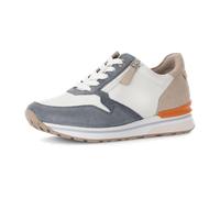 Gabor Damen Low-Top Sneaker, Frauen Halbschuhe,Turnschuhe,Laufschuhe,Freizeit,sportlich,straßenschuhe,Weiss/Nautic/Puder,39 EU / 6 UK