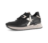 Keilsneaker GABOR "DAVOS", Damen, Gr. 40, gold (schwarz, goldfarben), Kalbsleder, unifarben mit Farbeinsatz, Schuhe Keilsneaker, Schnürer, Halbschuh, Freizeitschuh in Komfortweite H (=sehr weit) (9816