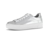 Gabor Damen Low-Top Sneaker mit Strass, Moderate Mehrweite (G), Silber, Größe 39 EU / 6 UK