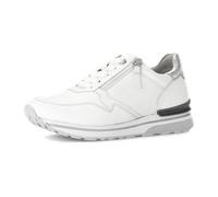 Gabor comfort Gabor Sneaker Schuhe weiß silber G-Weite 66.347.51 für Damen, weiß, Gr. 38 ½ EU / 5,5 UK
