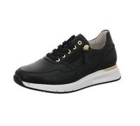 Gabor Damen Sneaker Low Komfortschuh Schwarz (Gold) Mehrweite H Schnürer Größe 38 EU / 5 UK