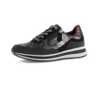 Gabor Damen Low-Top Sneaker, Frauen Sneaker,extra,fersen-Riemen,gefuettert,gesundheits-Schuhe,komfortable,leger,schw/dkgrey/orange,39 EU / 6 UK
