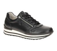Keilsneaker GABOR "Turin", Damen, Gr. 37, schwarz, Nappaleder, Schuhe Sneaker, mit gepolstertem Schaftrand, Komfortweite H (51513852-37) schwarz