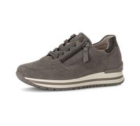 Gabor comfort Sneaker Schuhe taupe braun Samt H-Weite 76.528.20 für Damen, grau, Größe 40 ½ EU / 7 UK