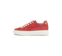Gabor Damen Low-Top Sneaker, Frauen Halbschuhe,Leichte Mehrweite (G),Turnschuhe,Laufschuhe,schnürschuhe,schnürer,Flame/Rosso,40 EU / 6.5 UK