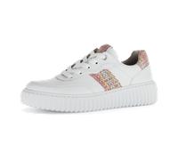 Gabor Comfort Sneakers weiß bunt H-Weite 66.425.59 für Damen, weiß, Größe 37 ½ EU / 4,5 UK