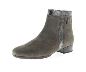 Gabor comfort Stiefelette grau Velour H-Weite 32.713.30 für Damen, braun, Größe 36 EU / 3,5 UK