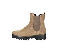 Stiefelette GABOR COMFORT "Gabor Comfort Stiefelette Veloursleder", Damen, Gr. 38, braun (braun, grau), Veloursleder, Schuhe Stiefelette (59099210-38) braun, grau