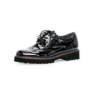 Gabor Fashion Schuhe schwarz Lack Full Brogue 05.244.97 - Größe 42.5