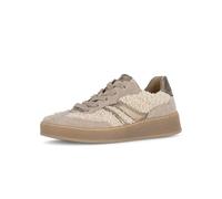 Plateausneaker GABOR "FLORENZ", Damen, Gr. 42, hellbeige, fango, Veloursleder, Glattleder, Textil, sportlich, Schuhe, Freizeitschuh, Halbschuh, Schnürer in Bequemweite G (= weit) (57626843-42) hellbei