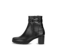 Stiefelette GABOR, Damen, Gr. 38,5, schwarz, Kalbsleder, unifarben, Schuhe Stiefelette, Blockabsatz, Ankleboots mit Zierschnalle (98315829-38,5) schwarz