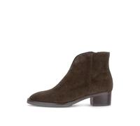 Stiefelette GABOR, Damen, Gr. 38,5, mocca, Veloursleder, unifarben, Schuhe Stiefelette, Blockabsatz, Ankleboots mit zeckmäßigem Innenreißverschluss (72381366-38,5) mocca