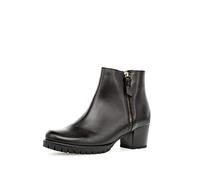 Gabor Damen Ankle Boots, Frauen Stiefeletten,Wechselfußbett,Moderate Mehrweite (G),Booties,halbstiefel,schw(Flausch/Gold),38 EU / 5 UK