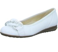 Gabor Damen Ballerina 62.625.50 42.625 weiss (uni+silber) G (normal) 40 EU