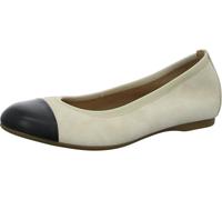 Gabor Damen Ballerina 64.126.12 Oak/Schwarz flach F (schmal/normal) Größe 37 EU
