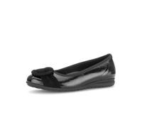 Pumps GABOR, Damen, Gr. 38,5, schwarz, Glattleder, Ziegenveloursleder, Schuhe Pumps, Keilabsatz, Businessschuh, Schlüpfschuh, schöne Zierschnalle, Weite G (83291207-38,5) schwarz