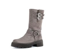 Gabor Damen Biker Boots 51.762 – Best Fitting, Warmfutter, Mohair (Altsilber) – Gr. 38½