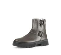 Gabor Damen Biker Boots, Frauen Stiefeletten,Moderate Mehrweite (G),Kurzstiefel,uebergangsschuhe,anthraz(Mel./schw),40 EU / 6.5 UK