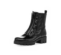 Gabor Damen Biker Boots, Frauen Stiefeletten,uebergangsstiefel,Winterstiefeletten,Winterschuhe,warm,gefüttert,schwarz(Altsilber),36 EU / 3.5 UK