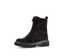 Gabor Damen Biker Boots | Frauen Stiefeletten | Wechselfußbett | Best Fitting | gefüttert | Stiefel | Booties | schwarz/Altsilber | 40.5 EU - 7 UK