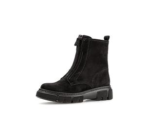 Gabor Damen Biker Boots | Frauen Stiefeletten | Wechselfußbett | Best Fitting | gefüttert | Stiefel | Booties | schwarz/Altsilber | 40.5 EU - 7 UK