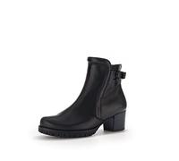Gabor Damen Biker Boots, Frauen Stiefeletten,Wechselfußbett,Moderate Mehrweite (G),halbstiefel,Kurzstiefel,schwarz(Micro/Uni),36 EU / 3.5 UK