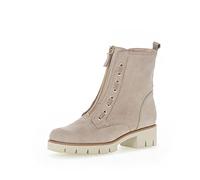Gabor Damen Biker Boots, Frauen Stiefeletten,Winterstiefeletten,warm,gefüttert,Stiefel,Bootee,Booties,halbstiefel,leinen (dust),38 EU / 5 UK